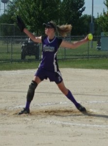 Mercer's Kirsten Stevens as a youth pitcher