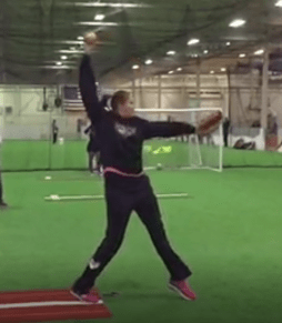 Sarah Pauly demonstrates a pitch