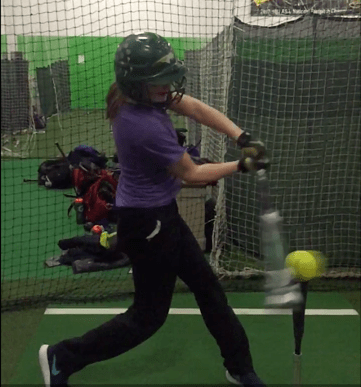 Tee hitting is for players of all ages, including accomplished hitters like Grace Bradley