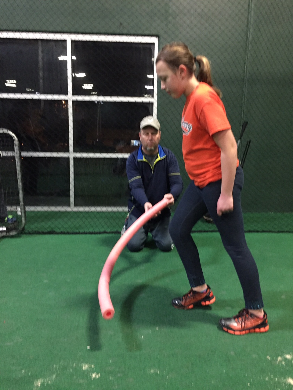 Leaping drill starting position - fastpitch pitching