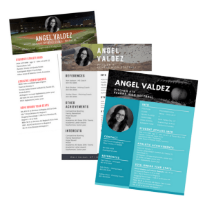 Sample player profiles for fastpitch softball players